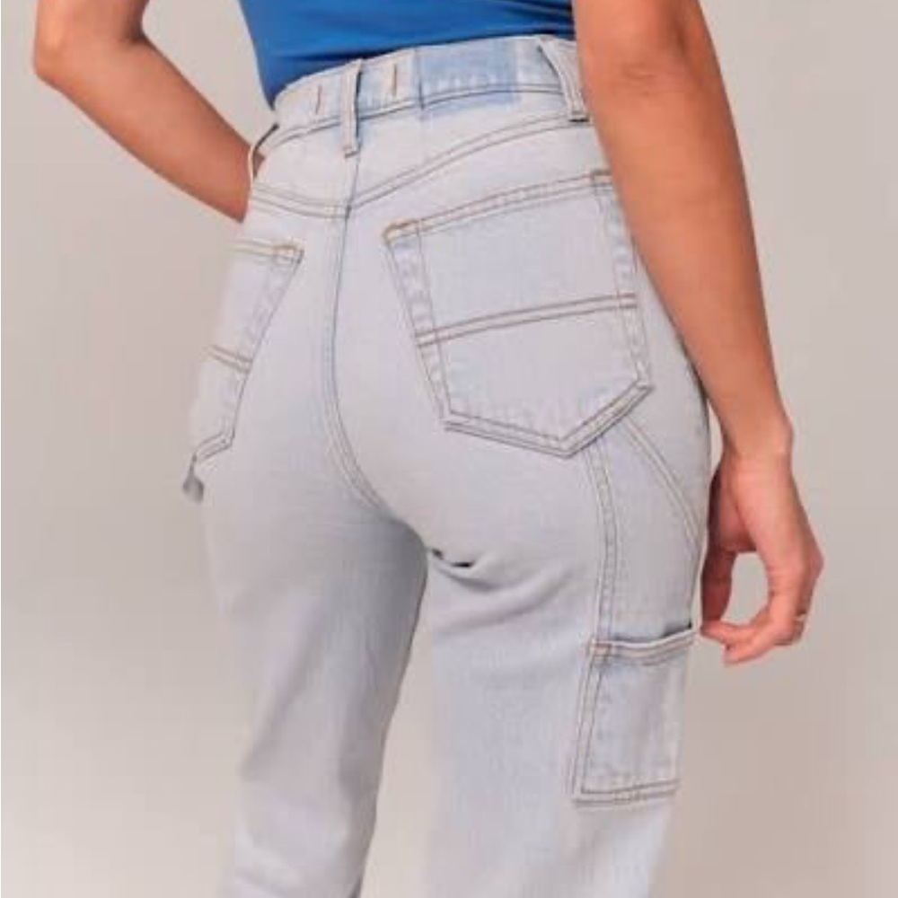 Abercrombie & Fitch The 90’s Straight Ultra High Rise Carpenter Jeans 29/8 Long - Picture 3 of 6